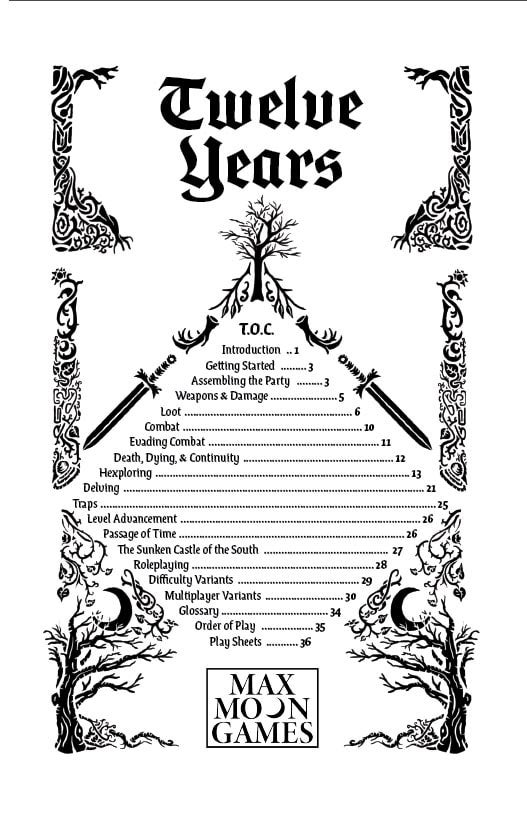 12 Years PDF Bundle | Max Moon Games